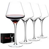BACLIFE Red Wine Glasses Set of 4 – 17.5oz Premium Crystal Wine Glass With Long Stem – Hand Blown Burgundy Wine Glasses – Unique Gift for Wedding, Anniversary, Christmas