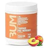 RAW Thavage Pre Workout - Peach Bum Chris Bumstead Pre Workout Formula, Sports Nutrition Pre-Workout Powders Men & Womens Preworkout Drink, Energy Powder for Working Out 40 Servings 1 17.6 Ounce