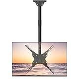 WALI TV Ceiling Mount Adjustable Bracket Fits Most LED, LCD, OLED and Plasma Flat Screen Display 26 to 65 Inch, up to 110 Lbs, Mounting Holes 400x400mm (CM2665), Black