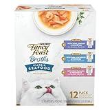 Purina Fancy Feast Lickable Wet Cat Food Broth Complement Classics Collection Variety Pack - (Pack of 12) 1.4 oz. Pouches