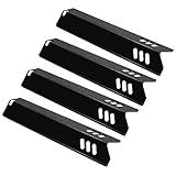 Unicook 15 Inch Grill Heat Plates Replacement Parts for Dyna-Glo DGF510SSP, DGF493BNP, Porcelain Grill Burner Covers, Grill Heater Part Heat Shields for Backyard, Uniflame GBC1460W, 4 Pack