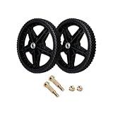 12 Inch Lawn Mower Wheels Wheel kits with Bolts & Nuts - Set of 2 Push Mower Plastic Wheels Fits Craftsman Mower Generator Garden Tiller Most Standard Lawn Mowers
