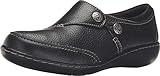 Clarks Women's Ashland Lane Q Slip-On Loafer, Black, 10