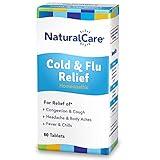 NaturalCare Cold & Flu Relief* Homeopathic Helps Temporarily Relieve Congestion, Cough, Headache, Sore Throat, Runny Nose, Body Aches, Fever, Chills & Other Cold & Flu Symptoms,* 60 Tablets