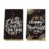 Artoid Mode Cheers Stars Firework Happy New Year Kitchen Towels Dish Towels, 18x26 Inch Festival Decoration Hand Towels Set of 2