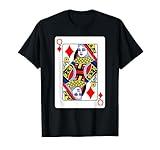 Queen Of Diamonds Playing Card Group Costume Poker Player T-Shirt