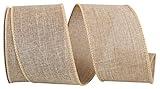 Reliant Ribbon 92573W-750-40F Everyday Linen Value Wired Edge Ribbon, 2-1/2 Inch X 10 Yards, Natural