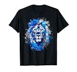 Lions Tshirt Men Women Blue Animal School Sport Fan Lion T-Shirt