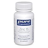 Pure Encapsulations Zinc 15 mg - Zinc Picolinate Supplement for Immune System Support, Growth & Development - for Wound Healing - 60 Capsules