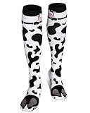 KIDSBETT Funny Cow Print Socks for Women Girls, Black and White Animal Legs Feet Socks Novelty Cow Gifts for Cow Lovers Adults Gag Gifts Stocking Stuffers