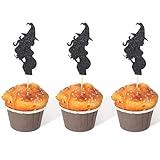 12pcs Halloween Witch Baby Shower Cupcake Toppers - Cauldron Witch Gender Reveal Party Decorations, Halloween Boy or Girl Cupcake Toppers