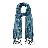 Humble Hilo Multi-Colored Scarf/Shawl for Women Lightweight Head or Neck Scarf (Turquoise (F23))