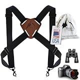 Nyack Exchange Camera and Binocular Harness| Hemlock | USA Made, Quick Release, Adjustable Straps for Hiking, Birding, Hunting