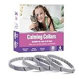 Tcllka Calming Collar for Cats 4 Pack - Adjustable Soother - Anxiety Relief - Stress Pheromone Collar - Comfort Cat Calm Collars - Lasts 30 Days