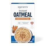 Amazon Grocery, Maple & Brown Sugar Instant Oatmeal, 15.1 Oz, 10 Ct (Previously Happy Belly, Packaging May Vary)