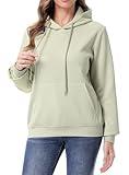 MOERDENG Women's Lightweight Active Hoodie Soft and Comfortable Hooded Sweatshirt for Sport Running Workout Sage Green