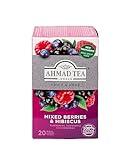 Ahmad Tea Herbal Tea, Mixed Berries & Hibiscus Teabags, 20 ct (Pack of 1) - Decaffeinated & Sugar-Free