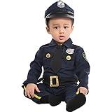 amscan Cop Recuit Halloween Costume for Babies, 6-12 Months, with Hat and Attached Badge