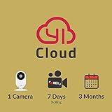 YI/Kami Cloud Plan 3 Month, 1 Camera, 7d rolling storage service [PC/Mac Online Code]