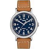 Timex Weekender 40mm Brown/Blue Two-Piece Leather Strap Watch