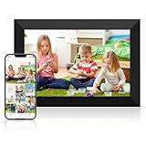 Dasfiwo 10.1 Inch WiFi Digital Picture Frame, 1280x800 HD IPS Touch Screen Cloud Smart Photo Frames, Auto Rotation, Wall Mountable, Share Photos Or Videos for Via APP