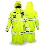 KwikSafety - Charlotte, NC - TORRENT TRENCH High Visibility Rain Gear - Class 3 ANSI OSHA Reflective Weather Proof HiVis Safety Jacket/Yellow XL