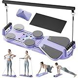 Pilates Board - Pilates Reformer Set, 6 in 1 Pilates Boards for Home Workout, Portable and Foldable Pilates Reformers, Multifunctional Reformer Pilates Machine, Pilates Board for Women