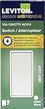 Leviton 15 Amp Decora Antimicrobical Wall Switch Single-Pole, 5601-2AW, White