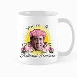 Xmpls Funny Coffee Mug, You're A National Treasure Tea Cup, Attractive Lovely Gift For Best Friend Buddy Closed Friend On Birthday Love Holiday, Christmas, Valentine's Day Gifts，11 oz Novelty Mug