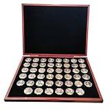 All 46 US President Commemorative 46-Coin Full Set Colorized Gold Plated Coin with Box,A Great Gift for Coin Collecting Starter Holders,Husband, Father, Friends,Fans,Father's Day