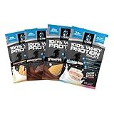 eFlow Nutrition Whey Protein Sample Variety - Isolate Protein Powder Samples, Low Calorie, Fast-digesting, Premium Quality, Travel Packs, Low Carb (4 Pack)