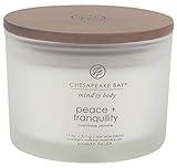 Chesapeake Bay Candle Scented Candle Peace + Tranquility (cashmere jasmine) 3-Wick Coffee Table Jar