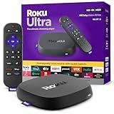 Roku Ultra 2024 - Ultimate Streaming Player - 4K Streaming Device for TV with HDR10+, Dolby Vision & Atmos - Bluetooth & Wi-Fi 6- Rechargeable Voice Remote Pro with Backlit Buttons - Free & Live TV