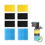 Devopet Fish Tank Filter Replacement Sponges Kit for 10-40 Gallon Aquarium Filter, Including 2 Fine Sponge, 2 Coarse Sponge & 4 Carbonized Sponge