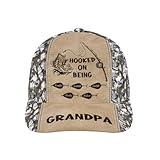 Personalized Dad Baseball Cap Custom Hooked On Being Grandpa Hat with Kids’ Names Best Dad Ever Baseball Cap Gift for Daddy Grandpa Papa