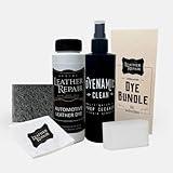 Luxury Leather Repair Automotive Leather Vinyl Repair PREP and DYE Kit Color Restorer Compatible with BMW Interiors - Prep, Dye, Applicator and Instructions Included (Black, 16oz)