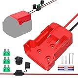 Kzreect Power Wheels Adapter for Milwaukee M18 Battery Adapter, 18V Power Wheels Battery Converter Kit with Fuses Holder and Switch, Wire Terminals, 12AWG Wire for RC Car DIY Adapter Set (1 Pack)