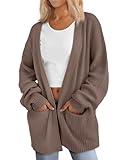 LILLUSORY Womens Cardigan Sweater Fall Fashion Outfits Clothes 2025 Teacher Long Oversized Winter Chunky Knit Winter Clothing
