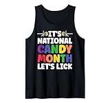 Funny National Candy Month Rainbow Lollipop Pride Tank Top