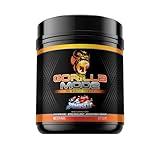 Gorilla Mode Pre Workout - Massive Pumps · Laser Focus · Energy · Power - L-Citrulline, Creatine, L-Tyrosine, Betaine, Hydroprime®, Alpha-GPC, 400mg Caffeine, Huperzine A - 620g (Bombsicle)