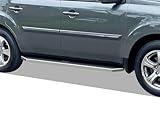 APS 6-inch Stainless Steel (Polished Flat Style) Running Boards Side Bars Side Steps Compatible with Honda Pilot 2009-2015 & Acura MDX 2009-2013