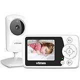 VTimes Baby Monitor with Camera and Audio, Video Baby Monitor No WiFi Night Vision, 2.4" LCD Screen Portable Baby Camera VOX Mode Pan-Tilt-Zoom Alarm and 1000ft Range, Ideal for Baby/Elderly/Pet