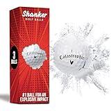 Shanker Golf Exploding Balls - Prank Balls That Explode on Impact - Funny Joke for Golfers (Sleeve of 3, Novelty)