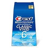 Crest 3D Whitestrips, Classic Vivid, Teeth Whitening Strip Kit, 20 Strips (10 Count Pack)