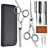 YUQGAOP Hair Cutting Scissors Set, Professional Stainless Cutting Hair Scissors, Barber Hair Cutting Scissors Thinning Shears Sharp Blades Hairdresser Haircut for Women/Men/kids, LFJ1234