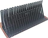 12 Pack L8" x H 6" Black Heavy Duty Shelf Brackets with Screws Metal Shelf Brackets Shelf Support Angle Brackets for Shelves L Brackets Heavy Duty Floating Shelf Brackets