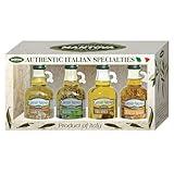 Mantova Grand’Aroma Flavored Extra Virgin Olive Oils, Variety Gift Set, made in Italy, cold-pressed, 100% natural, heart-healthy, for grilling, barbequing, smoking, and cooking, 8.5 oz