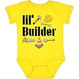 inktastic Lil Builder- Future Construction Worker Baby Bodysuit Newborn Yellow 2c701