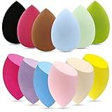 12 Pieces Professional Makeup Sponge Set,Latex Free Flawless Soft Setting Face Puffs,Multicolor Beauty Sponge Blender Cosmetic Applicator for Powder,Liquid,Facial Makeup Tools