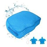 Hot Tub Booster Seat, Weighted SPA Booster Seat Cushion for Adults, 3D Air Mesh Hot Tub Seat Accssories with Non-Slip Micro Dot Bottom,Indoor or Outdoor Quick Dry Hot Tub Pillow (1 Pack-Blue)